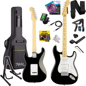 RPH-40WB-ST Siyah Beyaz Elektro Gitar Seti HSH Manyetik Maple Klavye Üst Kalite