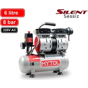 EWS06 Sessiz Yağsız Hava Kompresörü 6 Litre 8 Bar (0.75 Hp)