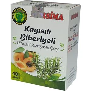 Kayısı Biberiyeli Bitkisel Karışımlı Çay 40 'lı Süzen Poşet