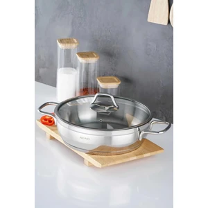 Karat Çelik Basık Tencere - 28 cm