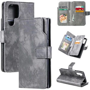 YH Market Samsung Galaxy S24 Ultra Cüzdan Pu Deri Manyetik 9 Kart Yuvaları (Yurt Dışından)