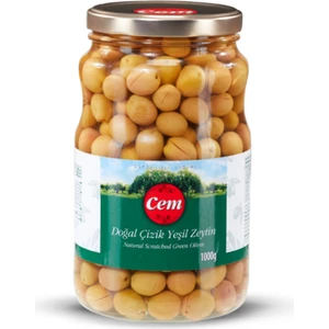 Yeşil Zeytin Çizik 1000 gr Cam