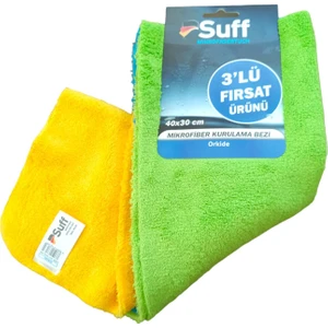 Oto Aksesuarcım Suff Mikrofiber Oto Temizlik Bezi Havlu 3'lü 30X40CM