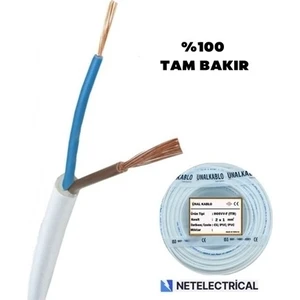 Ünal Kablo 2x1 Ttr - 20 Metre Çok Telli Kablo