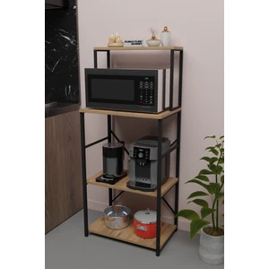 Çok Amaçlı Mutfak Raf Dolap Düzenleyici Banko Mikrodalga Fırın Rafı - Atlantik Çam