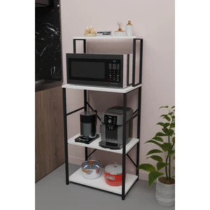 Çok Amaçlı Mutfak Raf Dolap Düzenleyici Banko Mikrodalga Fırın Rafı - Beyaz