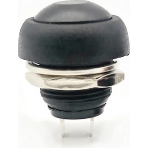 12MM PBS-33B 2 Pin Push Buton Siyah On Off 1A 250V Mini Yuvarlak Su Geçirmez Anahtar Momentary