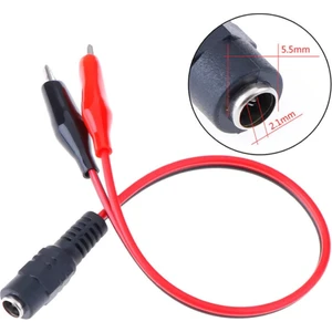 2.1mm Adaptör Krokodil Kablo Standart Dc Dişi Güç Kaynağı Timsah