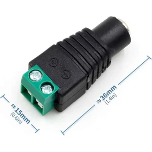 2.1 mm Adaptör Klemens Dönüştürücü Terminal 24VDC 5A Lehimsiz Adatör Besleme Dönüştürücü