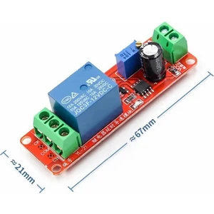 Dc 12V NE555 Zaman Gecikmeli Röle Modülü? 0 / 10 Saniye Süre Ayarlanabilir 220V 10A Anahtar