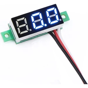 Voltmetre 0.28' 0-100V Mavi 3 Telli Dijital LED Gösterge Voltaj