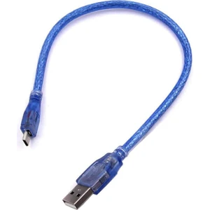 30CM Micro USB Kablo Mavi 480 Mbps USB 2.0 Hot Swap