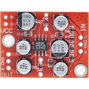AD828 Preamp Modül Ses Yükseltici Amfi Stereo Mikrofon Gitar Enstrüman Ses Video Sinyal Ön
