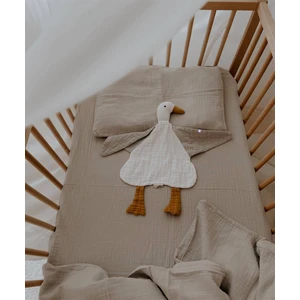 Ördek Müslin Uyku Arkadaşı (Yıkanmıştır) 35X35 cm Ekru-Gri