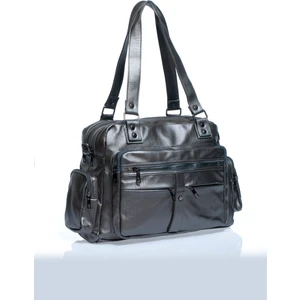 Byhakan 514 Yerli Yıkama Deri Kadın Omuz Çanta Kadın Çapraz Çanta Gri