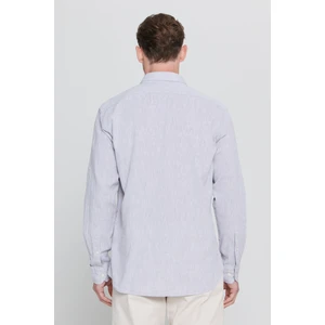 Altınyıldız Classics Comfort Fit Rahat Kesim Düğmeli Yaka Casual Keten Gömlek