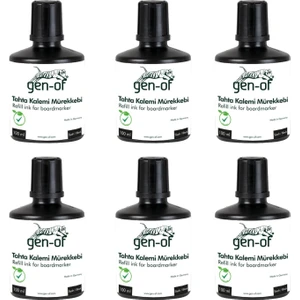 Beyaz Tahta Kalemi Mürekkebi 100 cc Siyah 6 Adet