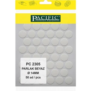 Tekli Pacıfıc Parlak Beyaz Yapışkanlı Tapa 14MM