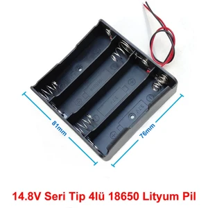 18650 4lü Pil Kutusu Seri 4 Adet 14.8V Seri Lityum Lion Batarya Yuvası Mobil Güç Kaynağı Powerbank