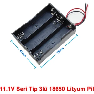 18650 3lü Pil Kutusu Seri 3 Adet 11.1V Seri Lityum Lion Batarya Yuvası Mobil Güç Kaynağı Powerbank
