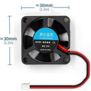 Dc 5V Fan 30X30MM 3X3CM 0,2A 1800 Rpm Raspberry Pı 3 Pı 2 Ras 3 B