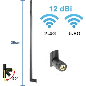 12DBI 39CM Anten Rp Sma Erkek (Dişi) 2.4ghz 5.8ghz Dual Band Rf Gsm Wifi Sinyal Kuvvetlendirici 2g 3g 4g