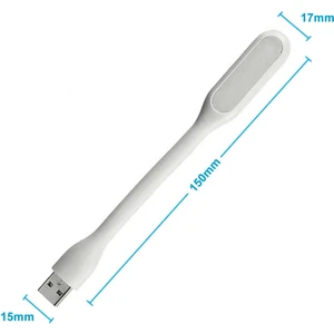 USB LED Lamba 15CM Beyaz Renk Işık Portatif Taşınabilir Gece Lambası Masa Aydınlatma
