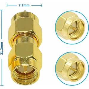 Sma Erkek To Sma Erkek Adaptör Soket Rf Koaksiyel Dönüştürücü Çoğaltıcı 50OHM Uzatma Kablosu