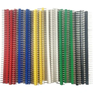 30 Adet 40 Pin Erkek Header Seti 6 Renkli 2.54MM Kırılabilir