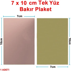 7X10CM Tek Yüz Bakır Plaket Pcb Elektronik Baskı Devre Prototip Test Deney Deneme Kartı Fr4 Levha