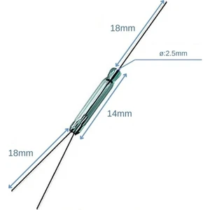 Reed Röle 3 Pin Reed Switch 60V 4W Manyetik Alan Anahatar No Nc