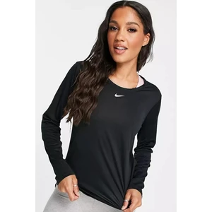 One Dri Fit Pacer Crew T-Shirt Body Uzun Kollu Body Antrenman Üstü Siyah