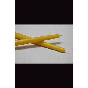 ARBUQ Concept Uzun Klasik Balmumu Şamdan Mum 25cm Sarı Renkli-%100 Doğal Bal Mumu