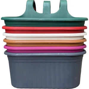 Tombik Saksı Askılı Balkon Saksısı 6,5 Litre ( 3 Adetkarma Renk Gönderilecektir)