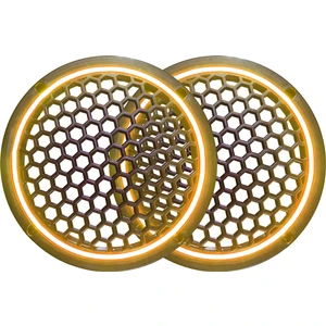 Neon Işıklı 20 cm Hoparlör ve Midrange Kapağı - 2 Adet - Turuncu