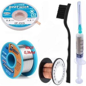 Anakart Tamir Seti Lehim Mechnc Teli Flux Lehim Toplama CP-2515 Lehim Sökme Teli 2,5mm  5in1