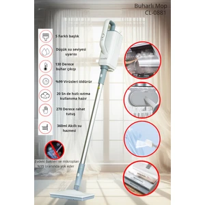 Buhar Basınçlı Dezenfeksiyon Etkili Mop - Buharlı Mop