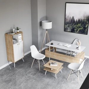 Irony Rasha Ofis Takımı Beyaz Meşe