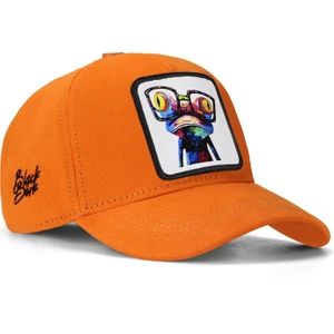 V1 Baseball Kids Bukalemun - 1 Kod Logolu Neon Turuncu Çocuk Şapka (Cap)