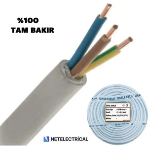 Ünal Kablo 3x2.5 Nym - 20 Metre Tek Damar Antigron Kablo