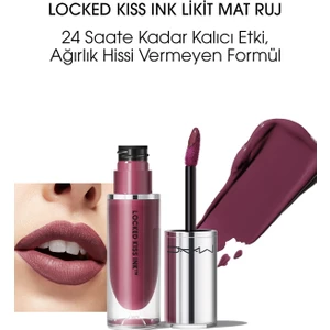 MAC Locked Kiss Ink 24 Saate Kadar Kalıcı Suya Dayanıklı Likit Mat Ruj - Opulence 4 ml