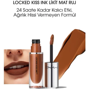 MAC Locked Kiss Ink 24 Saate Kadar Kalıcı Suya Dayanıklı Likit Mat Ruj Posh 4 ml - 773602645992.._