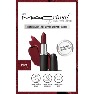 MAC DAHA YOĞUN RENKLERDE Diva M·A·CXIMAL Silky Matte Lipstick Nemlendirme Etkili Ruj