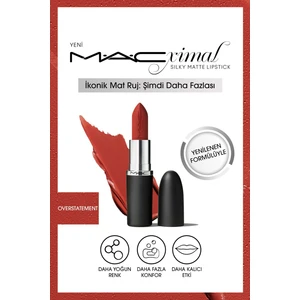 MAC M·a·cxımal Silky Matte Lipstick Nemlendirme Etkili Yoğun Renk Sağlayan Ruj - Overstatement