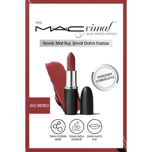 MAC M·a·cximal Silky Matte Lipstick Nemlendirme Etkili Yoğun Renk Sağlayan Ruj - Go Retro
