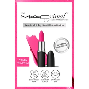 MAC M·a·cxımal Silky Matte Lipstick Nemlendirme Etkili Yoğun Renk Sağlayan Ruj - Candy Yum Yum