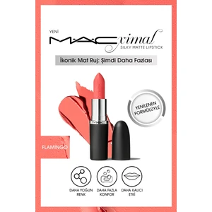 MAC M·A·CXIMAL Silky Matte Lipstick Nemlendirme Etkili Yoğun Renk Sağlayan Ruj - Flamingo