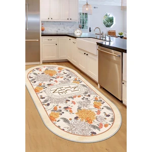 Lavita Home Makinede Yıkanabilir Kaymaz Taban Leke Tutmaz Bej Mutfak Halısı Mutfak Yolluk ve Balkon Halısı