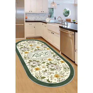 Lavita Home Makinede Yıkanabilir Kaymaz Taban Leke Tutmaz Yeşil Mutfak Halısı Mutfak Yolluk ve Balkon Halısı