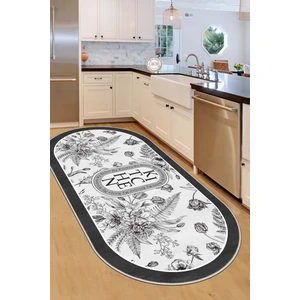 Lavita Home Makinede Yıkanabilir Kaymaz Taban Leke Tutmaz Gri Mutfak Halısı Mutfak Yolluk ve Balkon Halısı